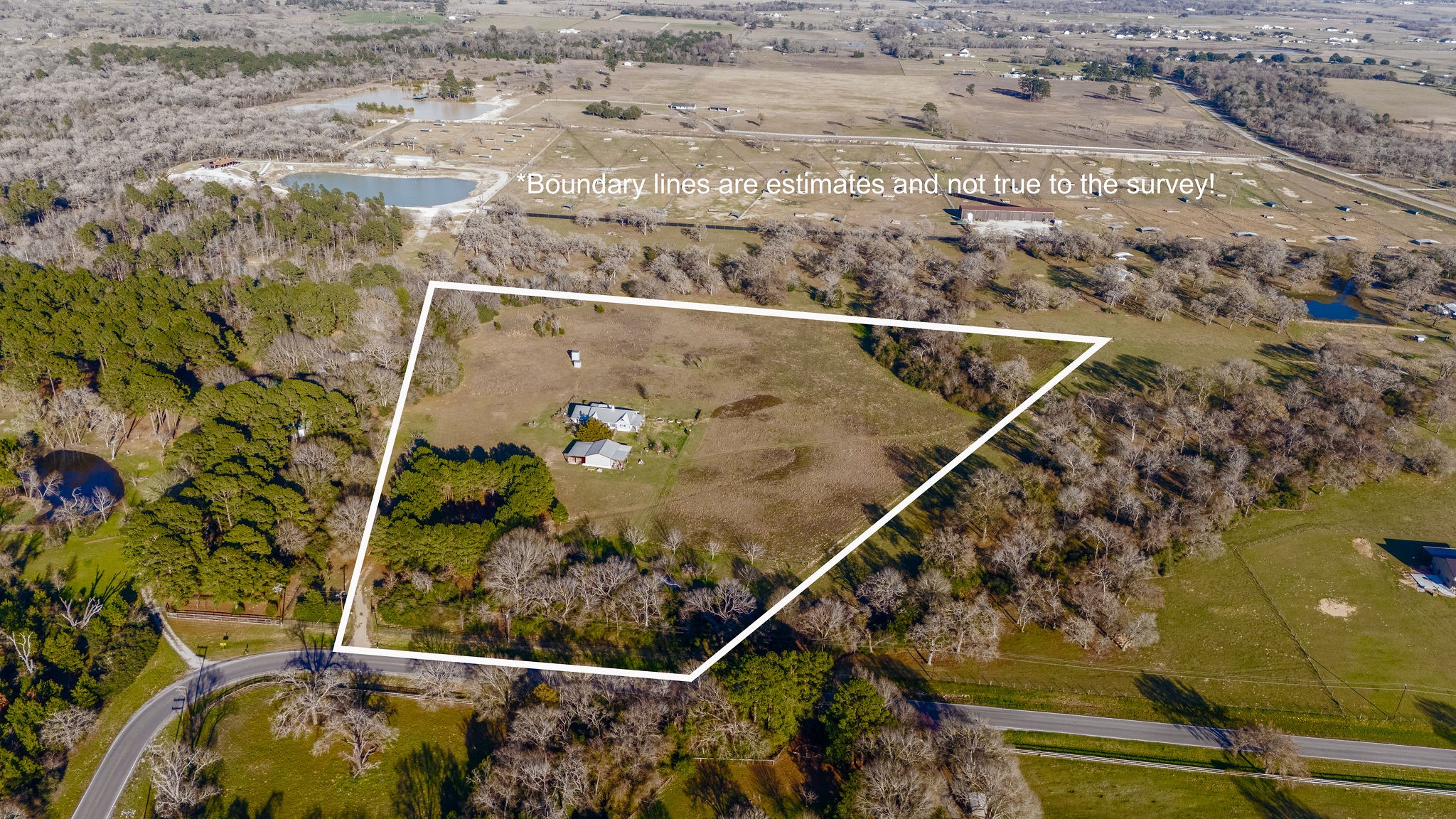 28322 Mellman Road Hempstead, TX 77445 - Photo 2 of 50 An aerial view of the property lines.