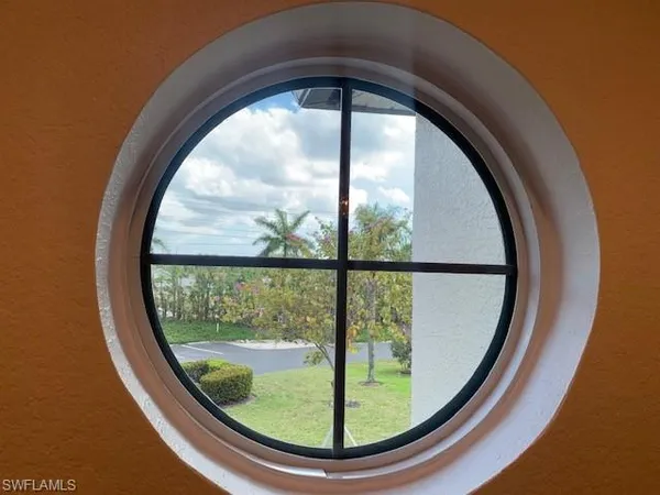 a view of a interior in a mirror