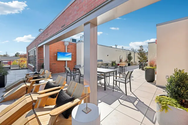 a outdoor space with furniture