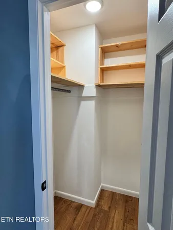a close view of closet
