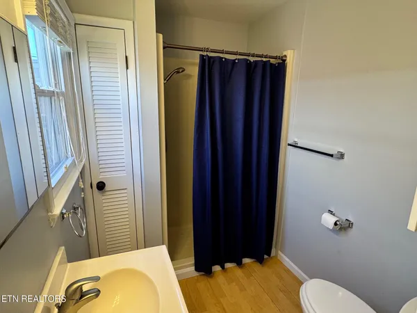 a view of wooden door