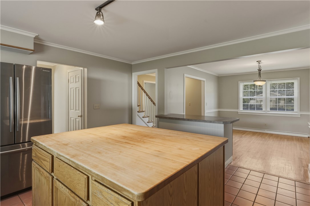 2750 Goff Road Corning, NY 14830 - Photo 13 of 47 Center island with a butcher block top