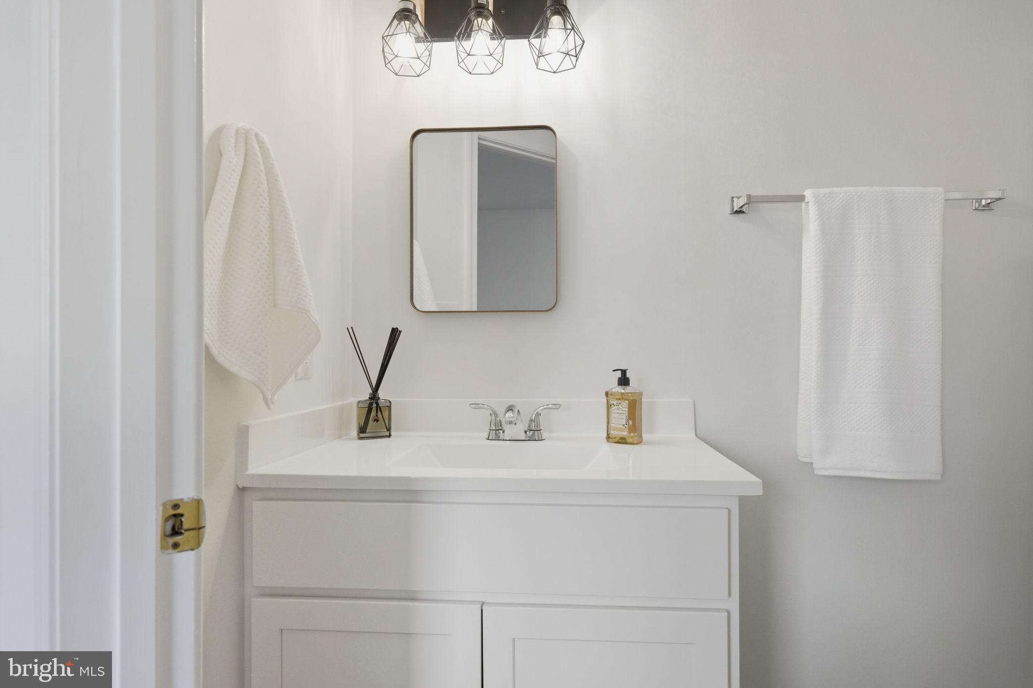 55 Fuzzy Tail Drive Ranson, WV 25438 - Photo 25 of 61 a bathroom with a sink vanity and a mirror