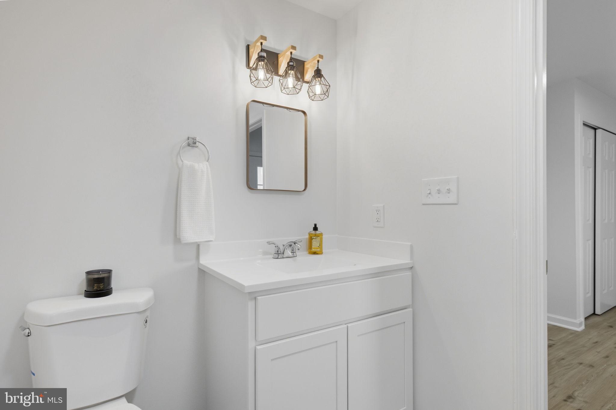 55 Fuzzy Tail Drive Ranson, WV 25438 - Photo 40 of 61 a bathroom with a sink a toilet and mirror