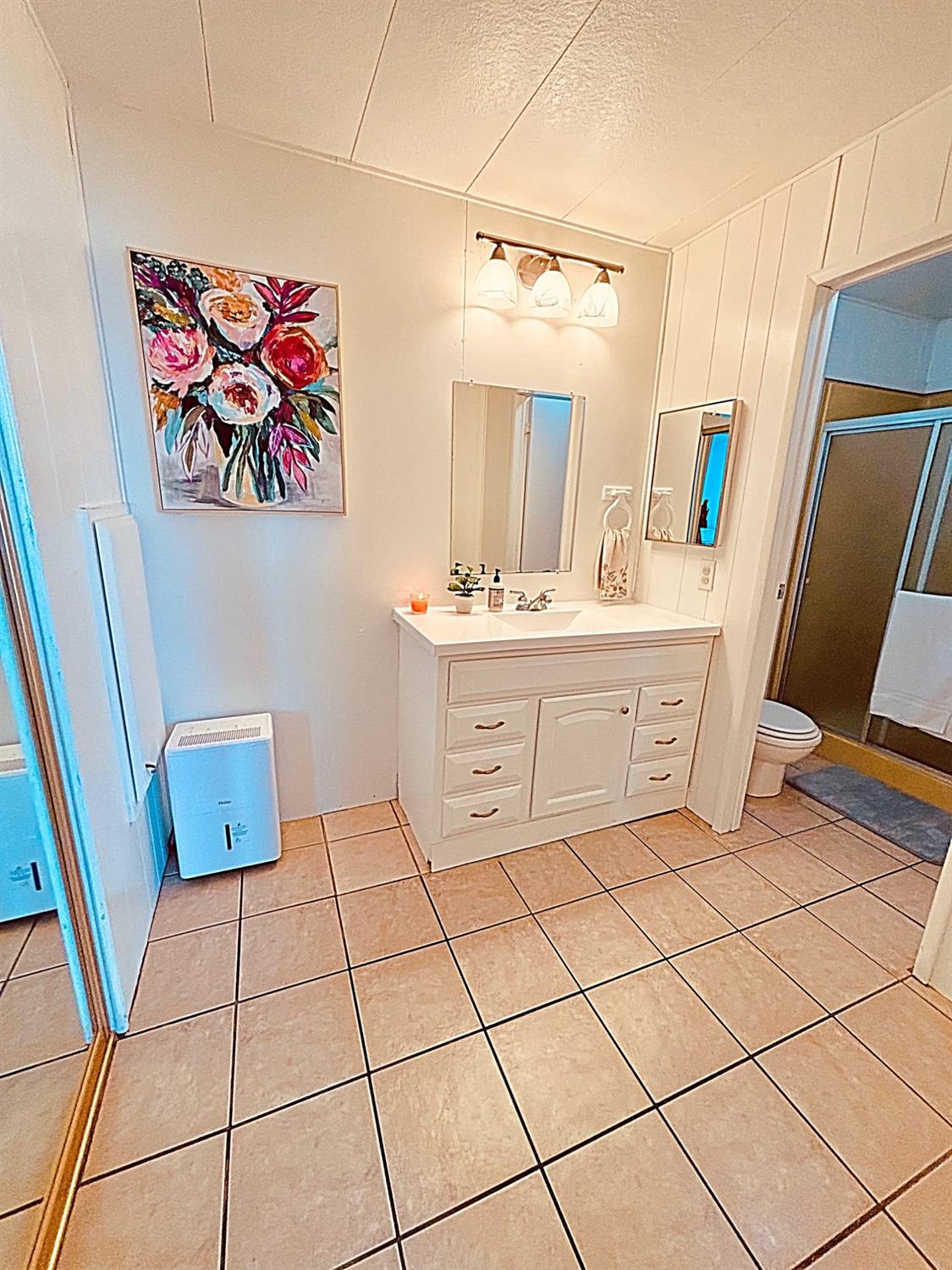 260 West Comet Road Gustine, CA 95322 - Photo 12 of 17 a spacious bathroom with a sink a vanity and a mirror