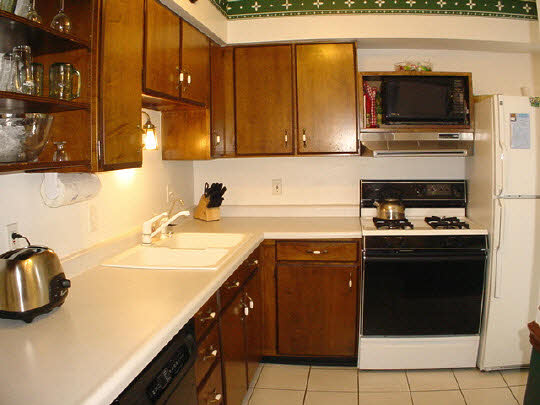 902 Lakeview Drive Rochelle, IL 61068 - Photo 6 of 10 a kitchen with a sink and a stove top oven with wooden floor