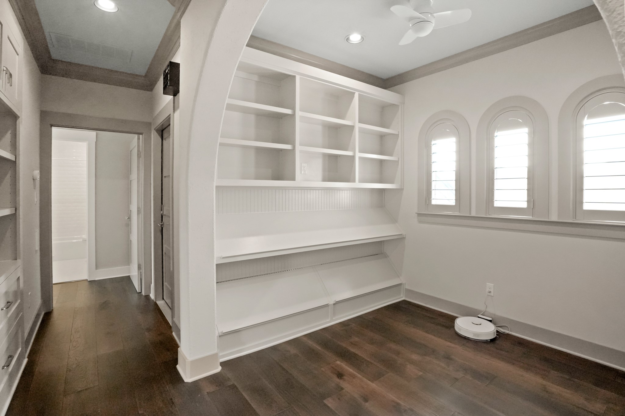 2753 Springwood Lane Georgetown, TX 78628 - Photo 30 of 40 a view of empty room with wooden floor and fan