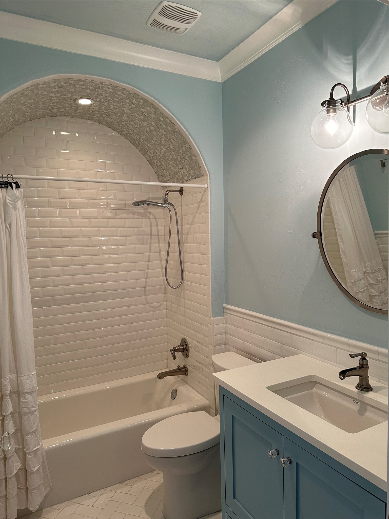 2753 Springwood Lane Georgetown, TX 78628 - Photo 35 of 40 a bathroom with a sink a toilet and shower