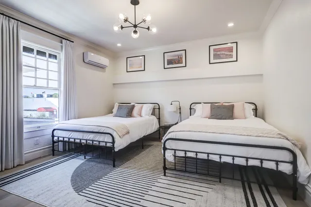 a view of a hallway with closet