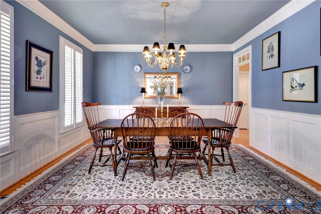 1613 River Ridge Williamsburg, VA 23185 - Photo 26 of 83 Dining space featuring a decorative wall, a wainsc