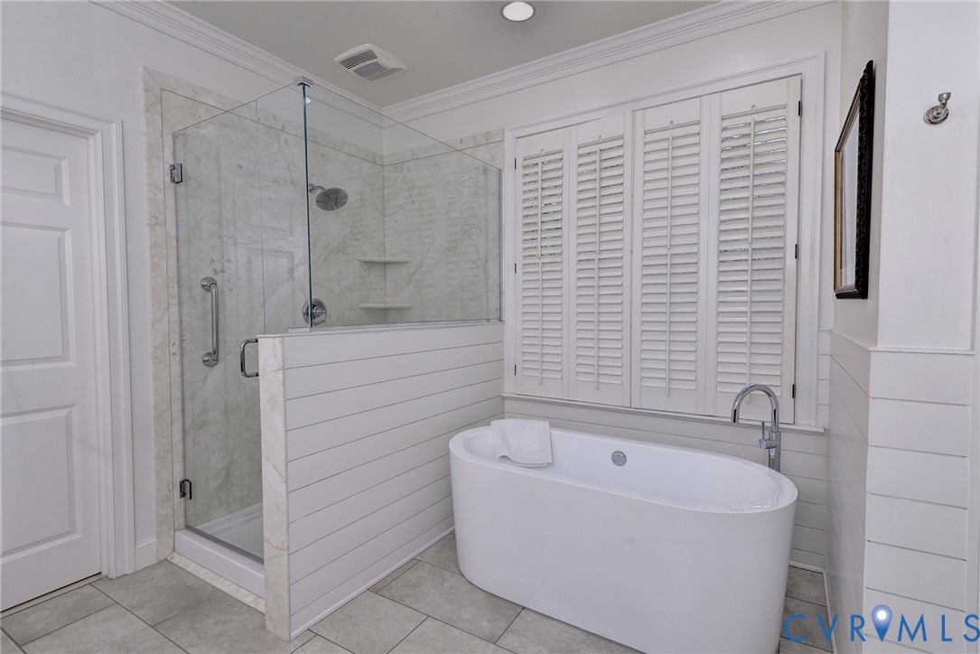 1613 River Ridge Williamsburg, VA 23185 - Photo 32 of 83 Full bath featuring a shower stall, a soaking tub,