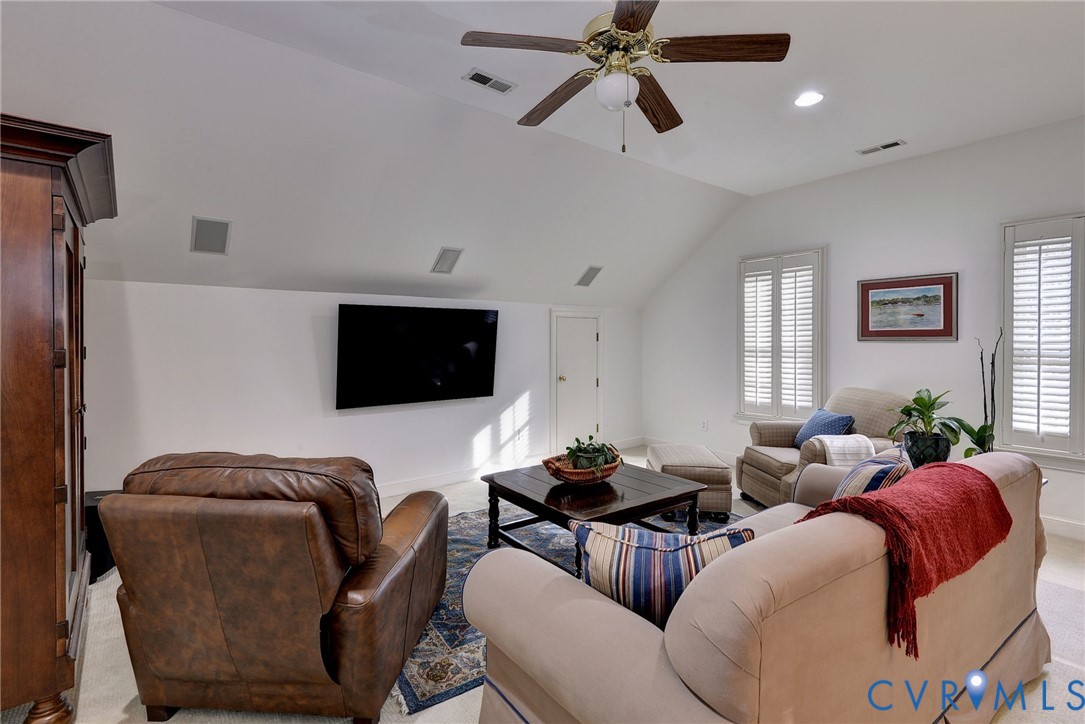 1613 River Ridge Williamsburg, VA 23185 - Photo 46 of 83 Living room featuring ceiling fan, light colored c