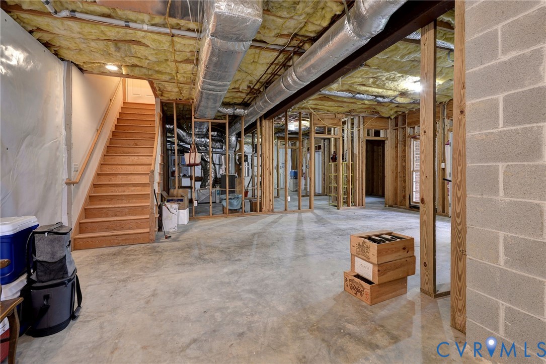 1613 River Ridge Williamsburg, VA 23185 - Photo 51 of 83 Unfinished basement with stairway