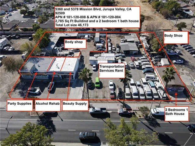 an outdoor space with furniture