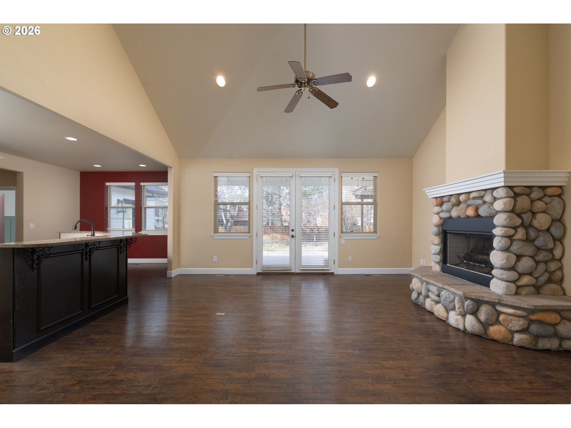 20246 Gaines Court Bend, OR 97702 - Photo 8 of 37 a living room with furniture and a fireplace