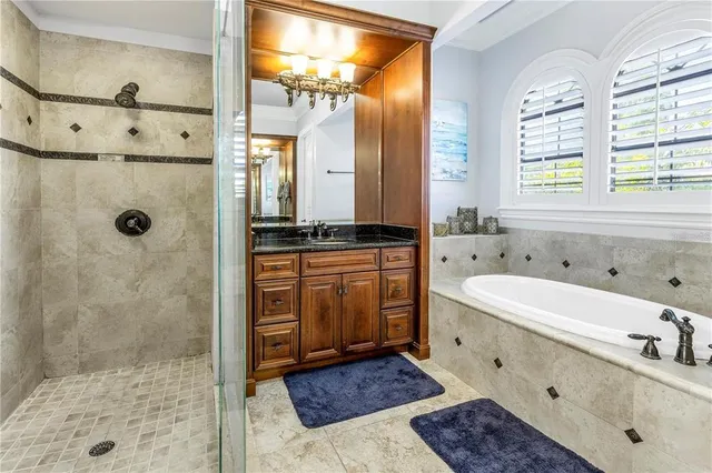 a patio with a table and chairs