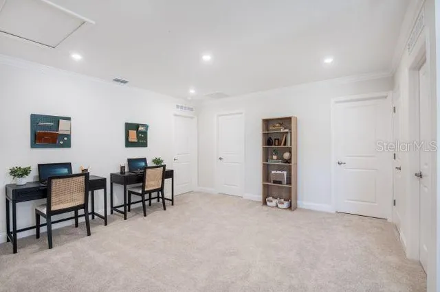 a view of a livingroom with furniture