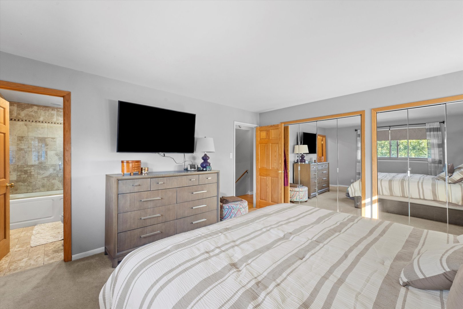 3644 Poplar Road Flossmoor, IL 60422 - Photo 12 of 22 a bedroom with a bed and a flat screen tv