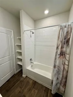 an empty room with a window