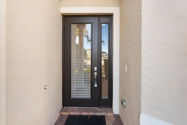 a view of an entryway of a house