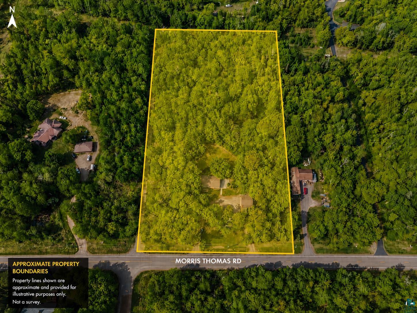 7045 Morris Thomas Road Cloquet, MN 55720 - Photo 28 of 28 Approximate Property Lines. Expansive wooded lot offering significant tree coverage and direct road frontage on Morris Thomas Road