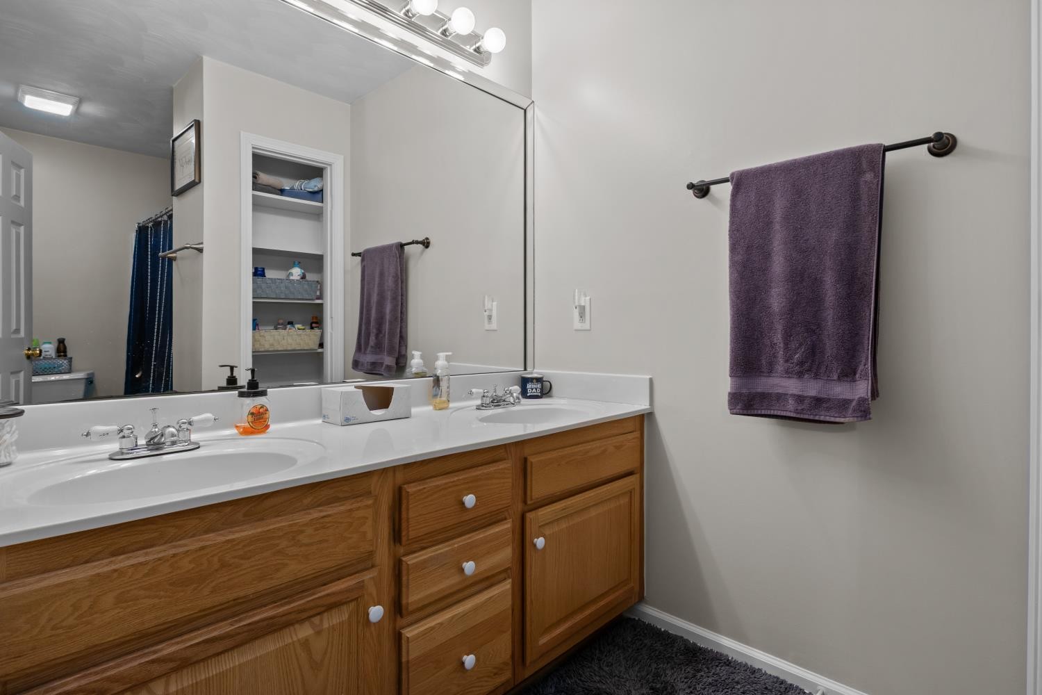 41 Golden Pond Circle Holladay, TN 38341 - Photo 22 of 42 a bathroom with a double vanity sink and mirror