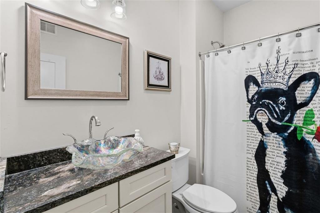 113 Hemingway Lane Coraopolis, PA 15108 - Photo 26 of 44 a bathroom with a granite countertop sink mirror vanity and toilet