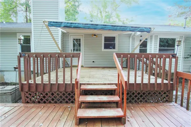a view of wooden fence