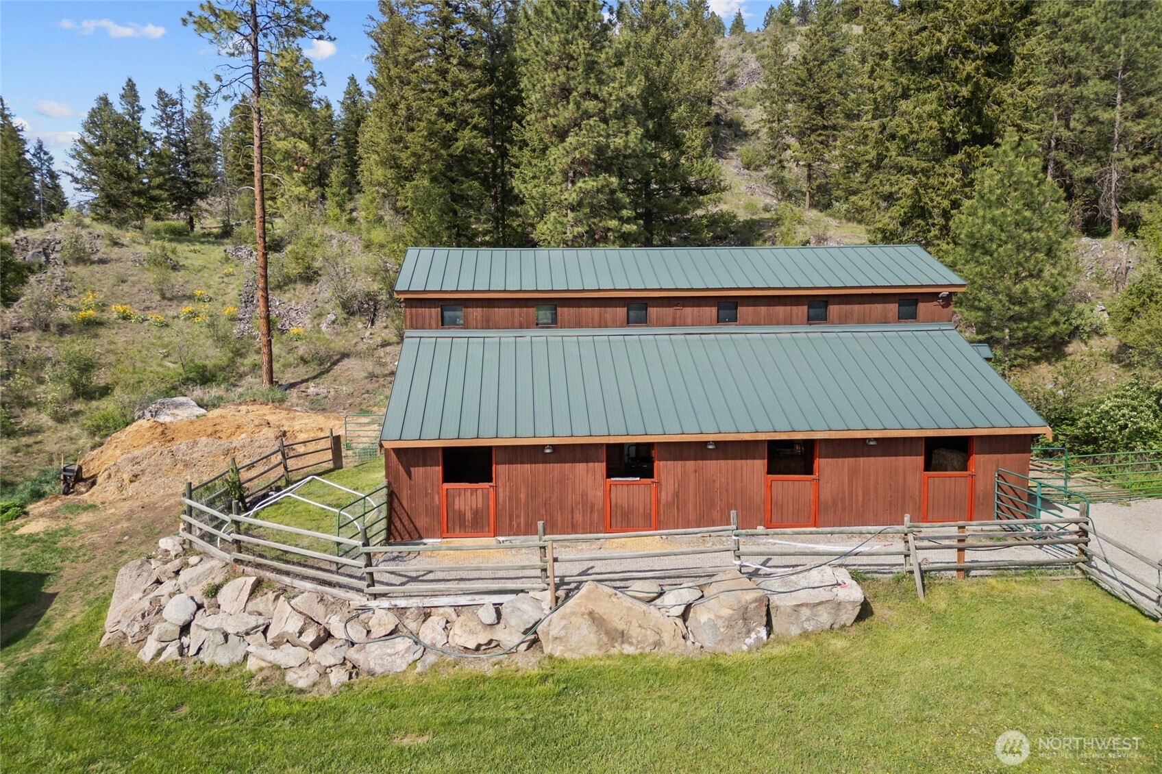 40 Happy Jack Road Curlew, WA 99118 - Photo 28 of 40 an outdoor space with swimming pool and trees