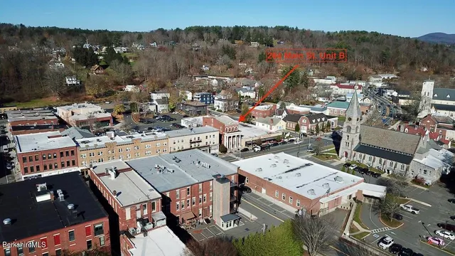 an aerial view of a city