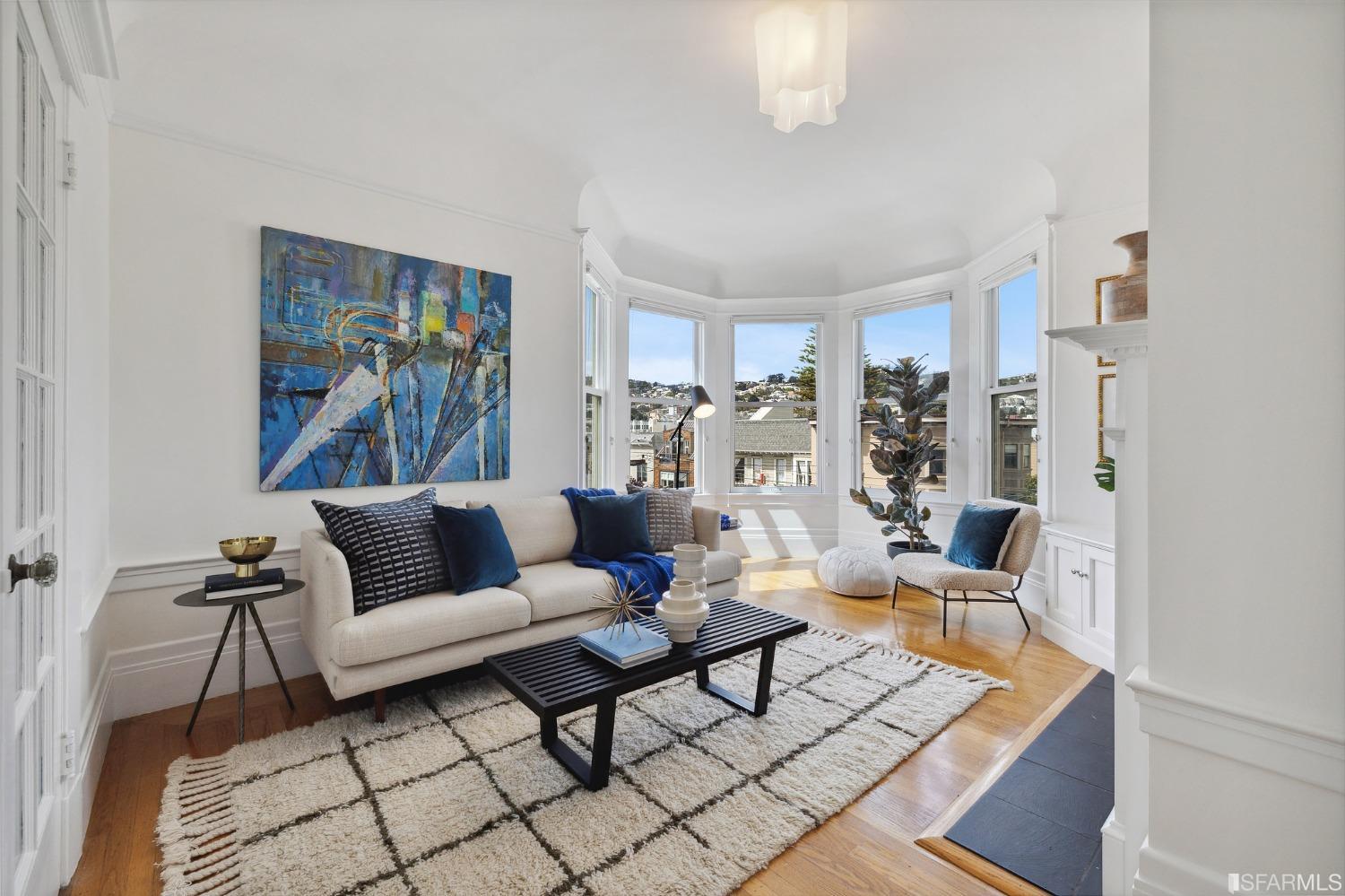 394 Elizabeth Street San Francisco, CA 94114 - Photo 4 of 33 a living room with furniture and a rug