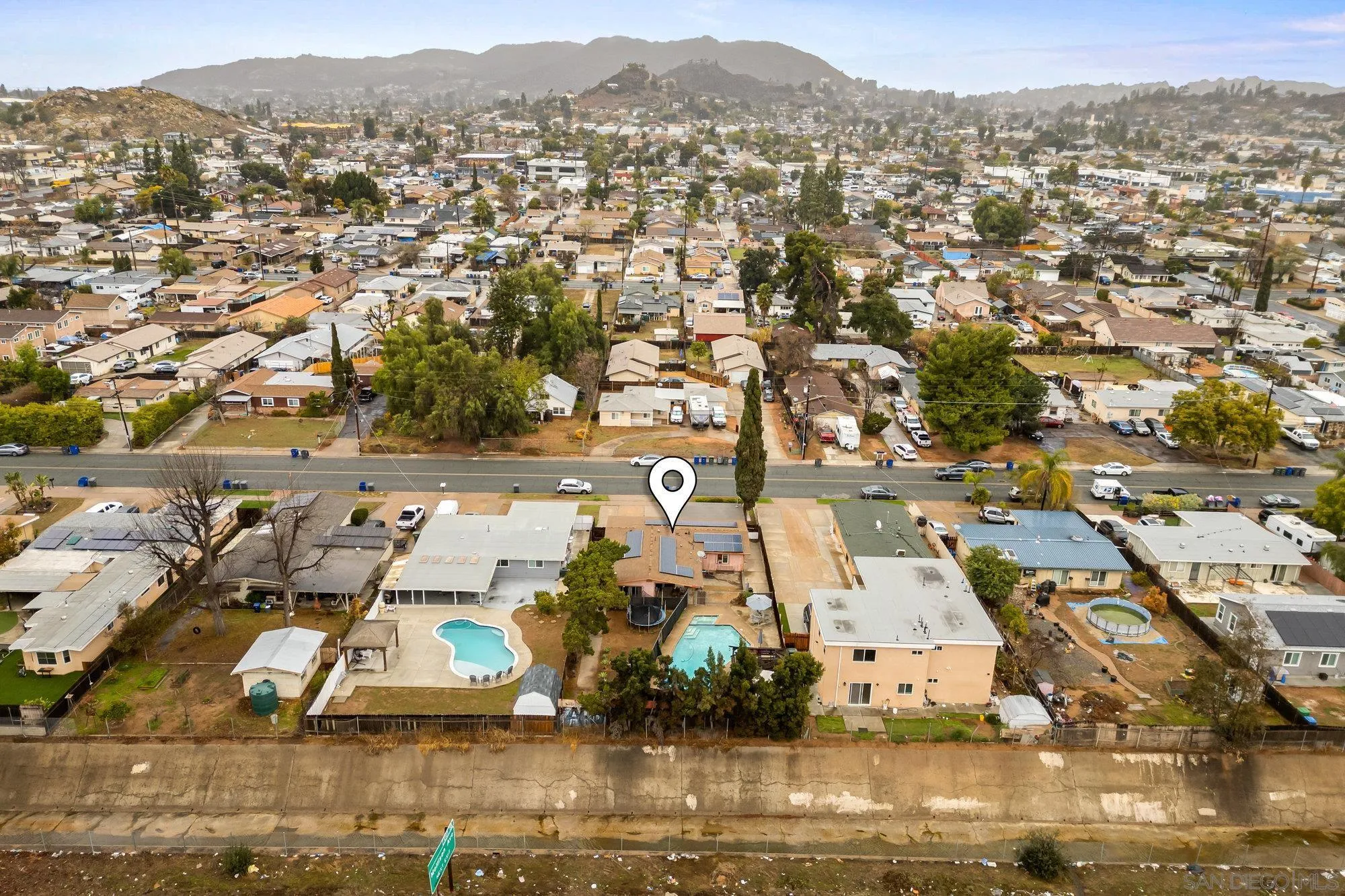 1163 Naranca Avenue El Cajon, CA 92021 - Photo 11 of 15 an aerial view of residential houses with outdoor space
