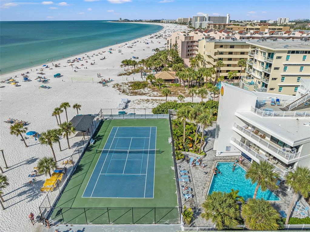 6518 Midnight Pass Road, Unit 407 Sarasota, FL 34242 - Photo 39 of 48 an aerial view of a pool