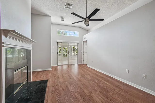 an empty room with a window