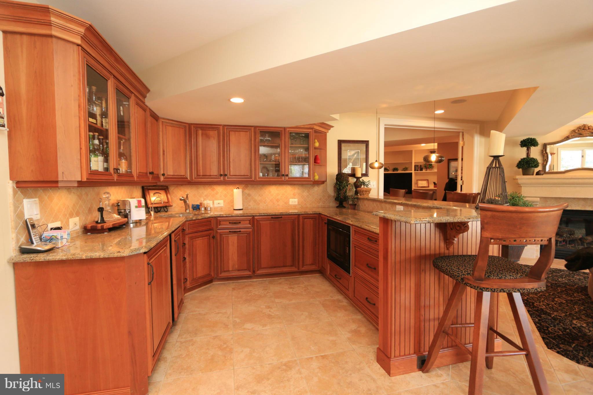 11571 Lake Newport Road Reston, VA 20194 - Photo 22 of 30 Custom Cherry Bar w/Granite