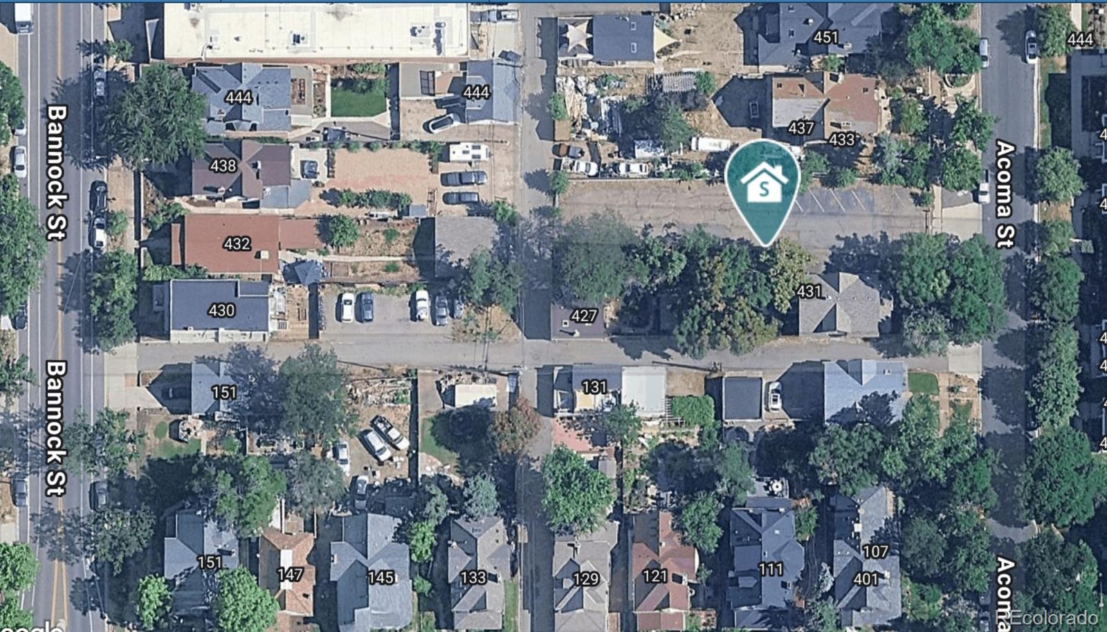 an aerial view of multiple house