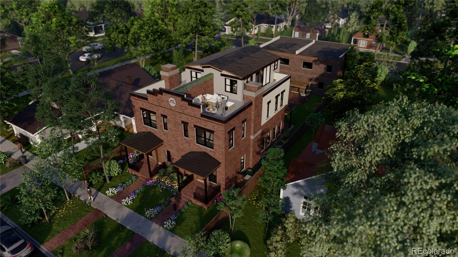 431 Acoma Street Denver, CO 80204 - Photo 5 of 18 an aerial view of a house with a big yard