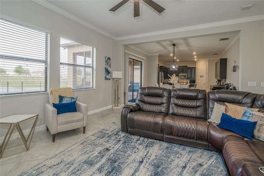 8099 Lago Mist Way Wesley Chapel, FL 33545 - Photo 14 of 56 a living room with furniture and a large window