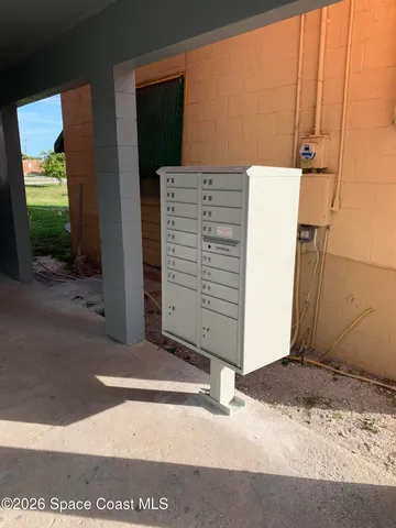 an empty room with closet