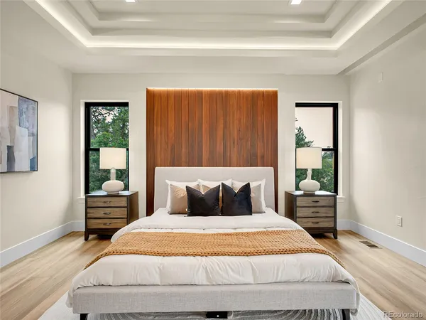 a room with mirror and window