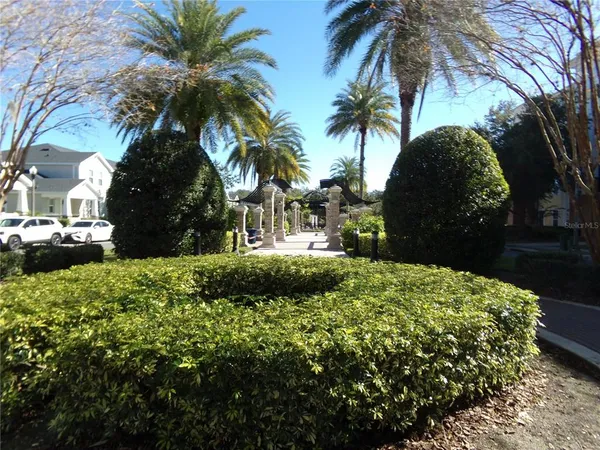 a view of a garden