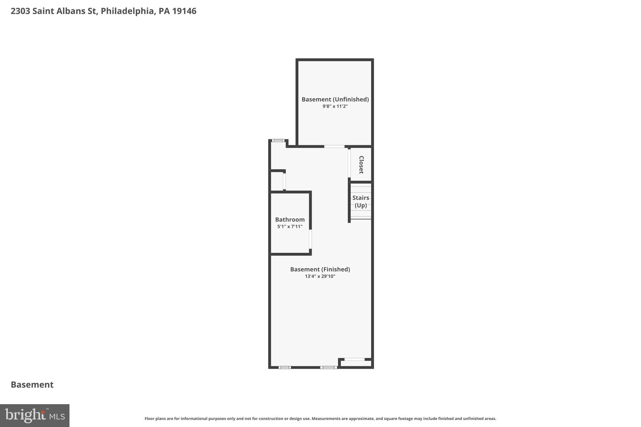 2303 St Albans Street Philadelphia, PA 19146 - Photo 51 of 51 Finished basement floor plan