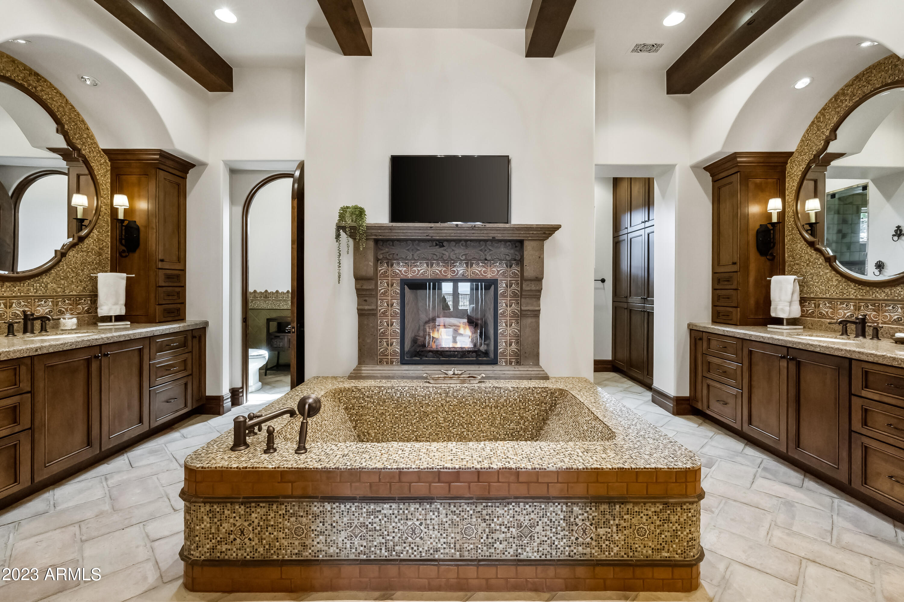 3350 Bar-Circle-A Road Prescott, AZ 86301 - Photo 40 of 76 Gas Fireplace and Soaking Tub