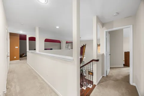 a bedroom with a bed and a cabinets