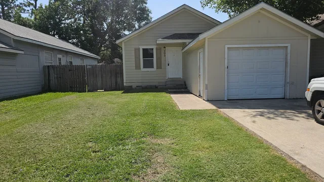 a backyard of a house