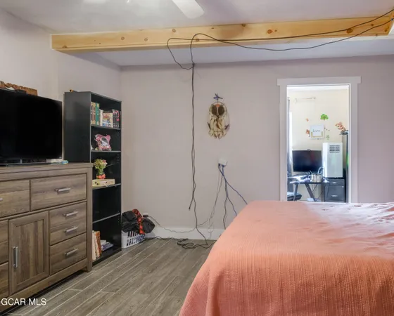 an aerial view of residential house with outdoor space
