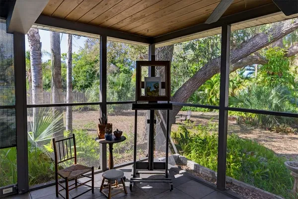 a room with a fireplace