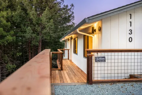 an aerial view of residential house with outdoor space