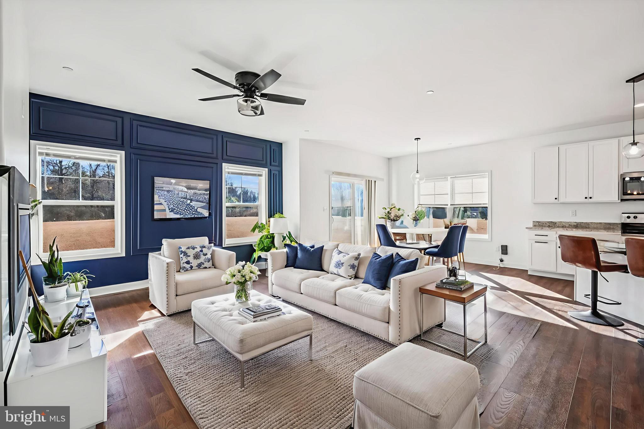 Living , dining room of kitchen - virtually staged