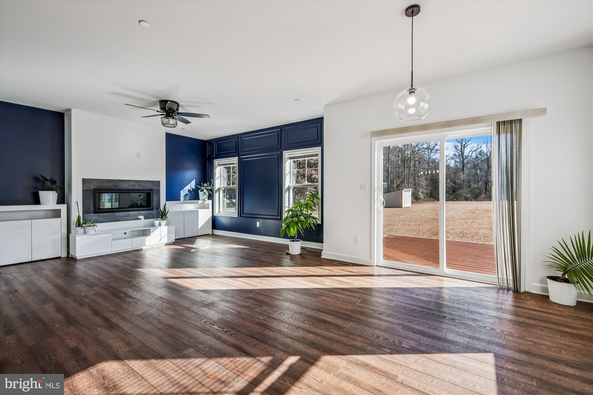 17753 Marvel Road Marydel, MD 21649 - Photo 39 of 65 Dining area and living room with modern fireplace